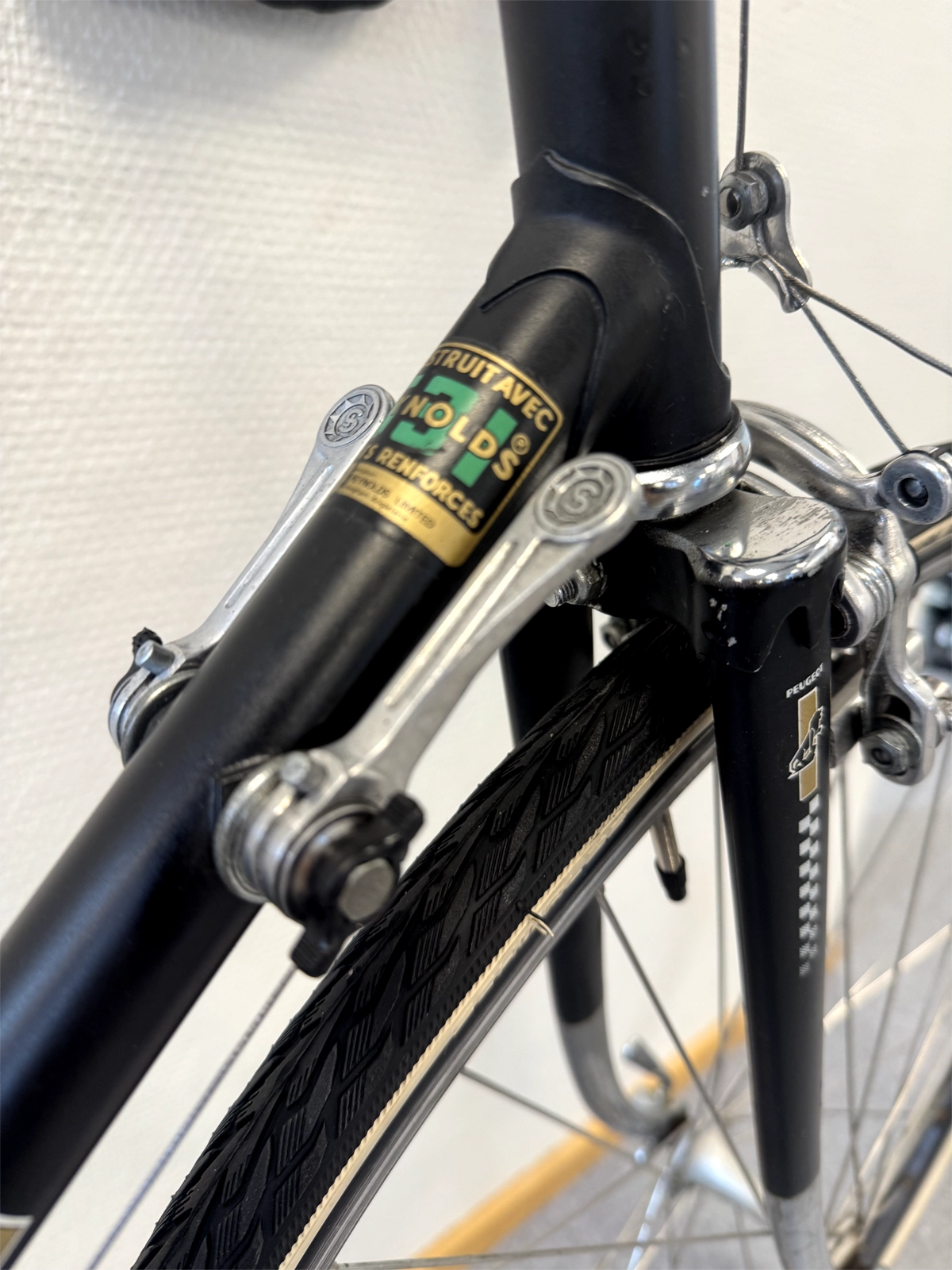 Peugeot Super Sport Vintage Racer med giring på rammen.