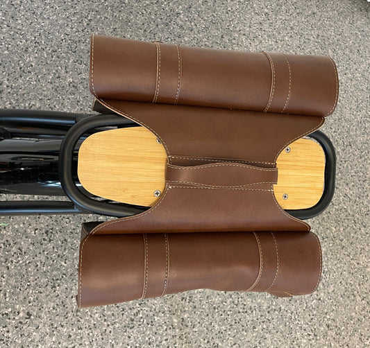 Dobbelsidevesk i skinn