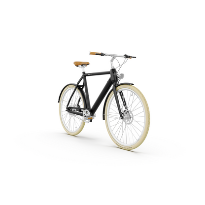 Dublin elsykkel er laget av aluminium og sykkelen veier rundt 20 kg. 